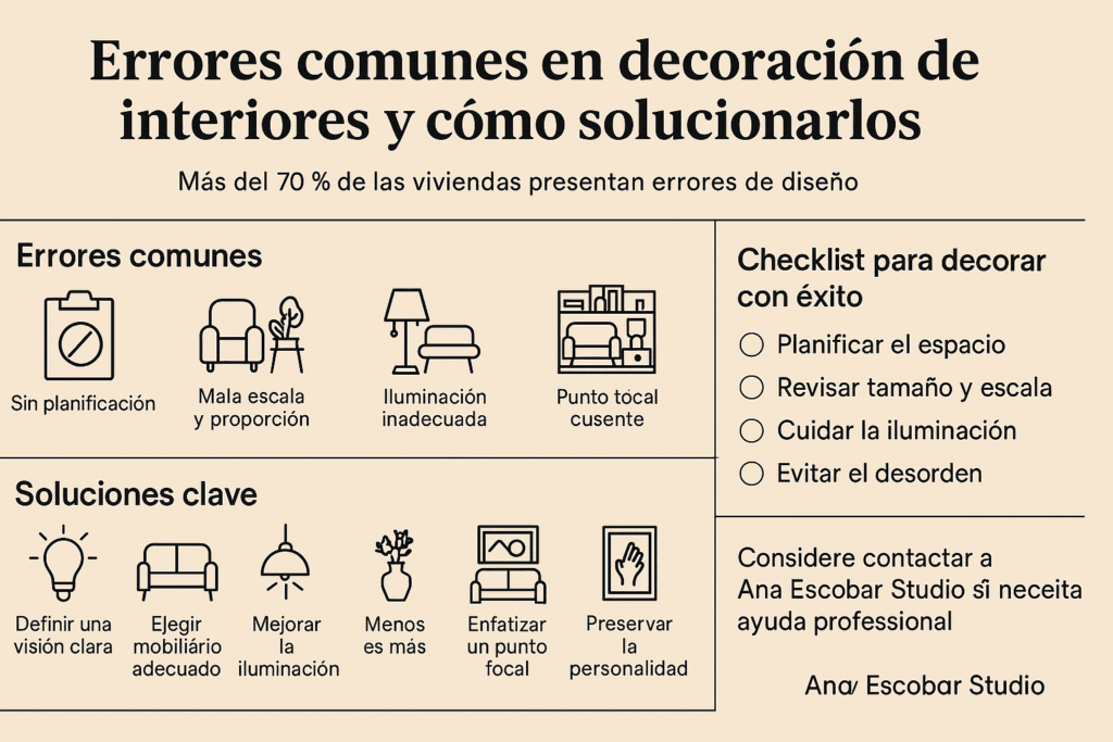 Errores comunes en decoración de interiores y cómo solucionarlos